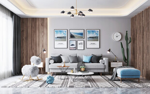 北欧式现代家居设计典雅风格客厅