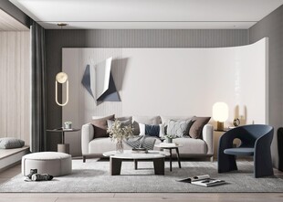 北欧式现代家居设计典雅风格客厅
