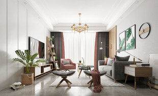 北欧式现代家居设计典雅风格客厅