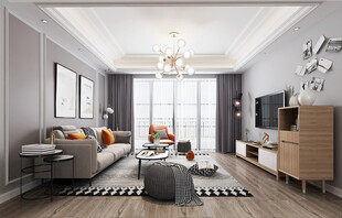 北欧式现代家居设计典雅风格客厅