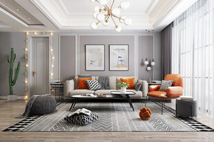 北欧式现代家居设计典雅风格客厅
