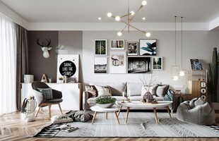 北欧式现代家居设计典雅风格客厅