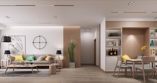 日式家居北欧室内装修原木风客厅