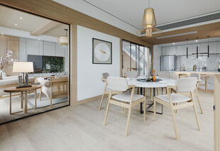 日式家居北欧室内装修原木风客厅