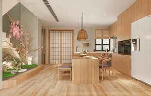 日式家居北欧室内装修原木风客厅