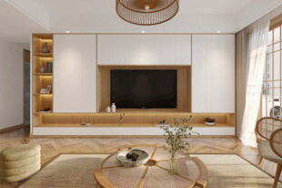 日式家居北欧室内装修原木风客厅