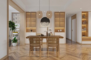 日式家居北欧室内装修原木风客厅