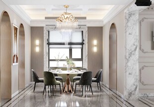 欧美式现代家居餐厅餐边柜家设计