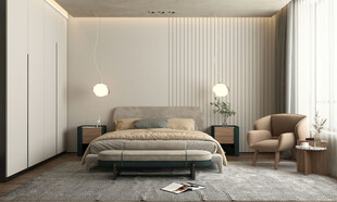 柜子硬装设计装修饰卧室软装现代