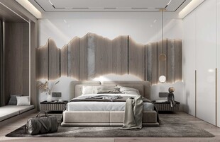 柜子硬装设计装修饰卧室软装现代