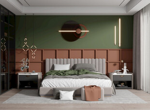 柜子硬装设计装修饰卧室软装现代