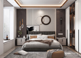 柜子硬装设计装修饰卧室软装现代
