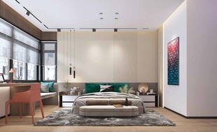 柜子硬装设计装修饰卧室软装现代