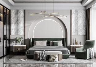 柜子硬装设计装修饰卧室软装现代