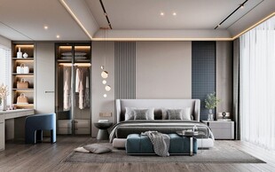 柜子硬装设计装修饰卧室软装现代