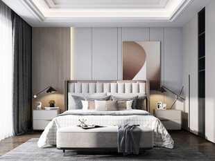 柜子硬装设计装修饰卧室软装现代