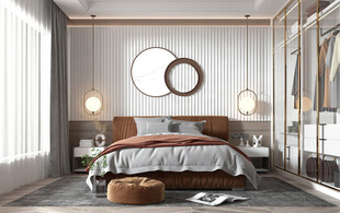 柜子硬装设计装修饰卧室软装现代