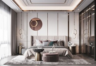 柜子硬装设计装修饰卧室软装现代