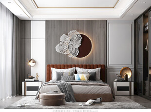 柜子硬装设计装修饰卧室软装现代