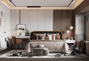 柜子硬装设计装修饰卧室软装现代