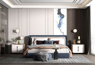 柜子硬装设计装修饰卧室软装现代