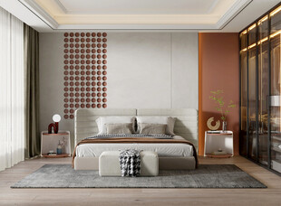 柜子硬装设计装修饰卧室软装现代