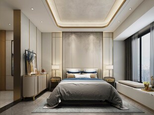 柜子硬装设计装修饰卧室软装现代