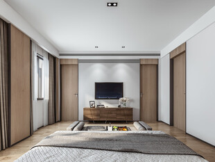 柜子硬装设计装修饰卧室软装现代