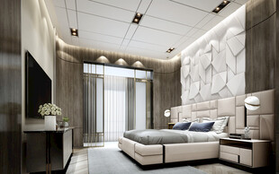 柜子硬装设计装修饰卧室软装现代