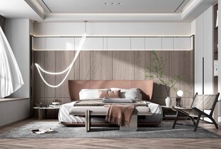 柜子硬装设计装修饰卧室软装现代