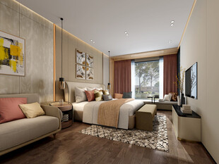 柜子全案设计卧室空间现代简约风