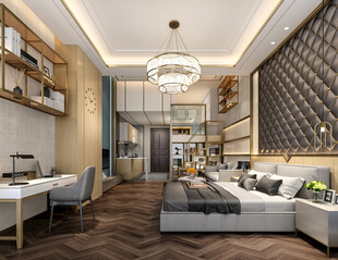 小空间次卧室室内设计现代简约风