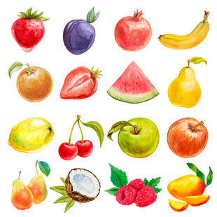 彩绘水果素材