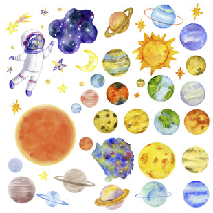 彩绘太空素材