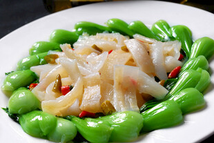 菜胆扒鱼唇