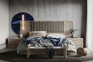 中复古式卧室空间极简现代简约风