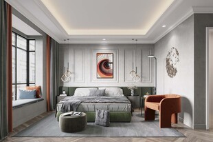 北美欧式卧室空间设计现代田园风