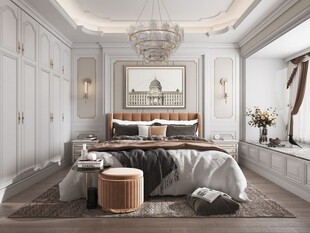 北美欧式卧室空间设计现代田园风