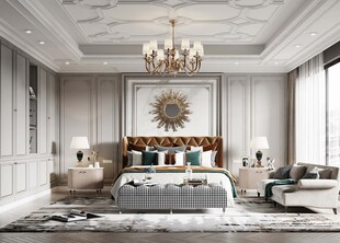 北美欧式卧室空间设计现代田园风