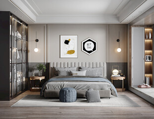 北美欧式卧室空间设计现代田园风