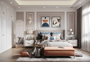北美欧式卧室空间设计现代田园风