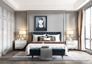 北美欧式卧室空间设计现代田园风