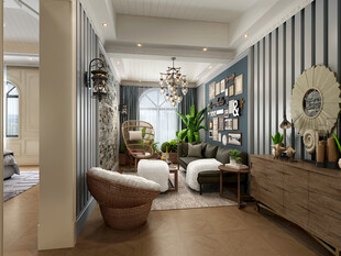 北美欧式卧室空间设计现代田园风