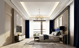 北美欧式卧室空间设计现代田园风