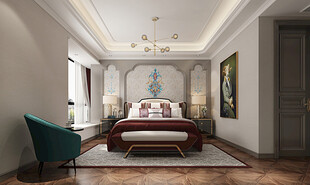 北美欧式卧室空间设计现代田园风