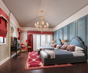 北美欧式卧室空间设计现代婚房