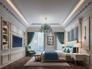 北美欧式卧室空间设计现代田园风