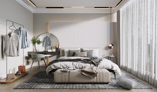 北欧式次卧室空间设计现代田园风