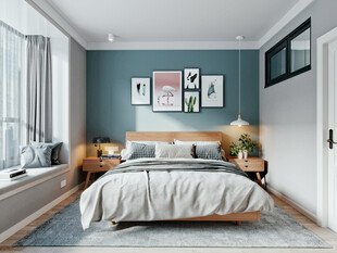 北欧式次卧室空间设计现代田园风