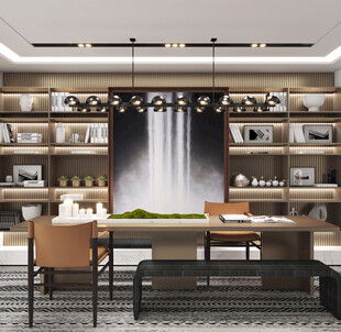 中式多功能书房北欧现代简约古风